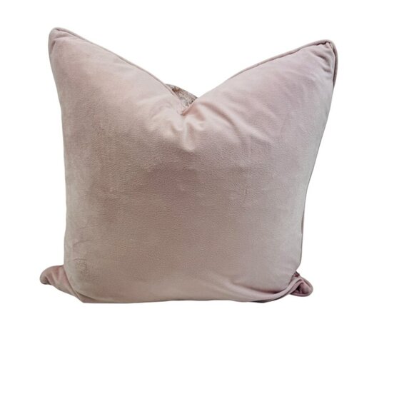 Casa Home Decor Velvet/Tapestry Decorative Blush Pink Down Filled Throw Pillow - Picture 5 of 8